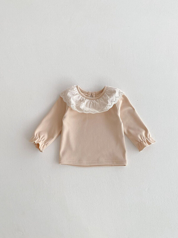 Baba aranyos alsóingek 0-3T tipegő csipkegallér alsó ing csecsemő lány felsőruházat felsők