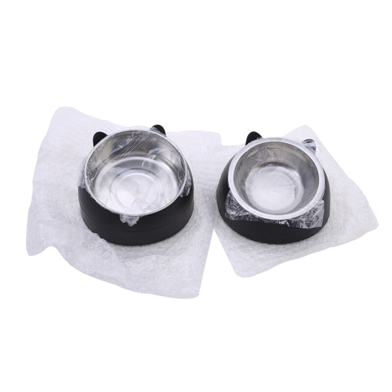 200ml 400ml 15 kraadi kallutatud roostevabast terasest kassikausid libisemiskindlad alused lemmikloomad kutsikad kassid toit jook vesi söötja kaelakaitse lemmiklooma kauss