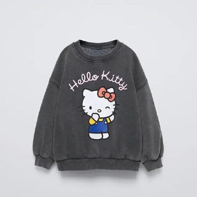 Tüdruk Hello Kitty Kuromi Trükitud dressipluus Moe lahtised riided Armsad pikkade varrukatega lasteriided