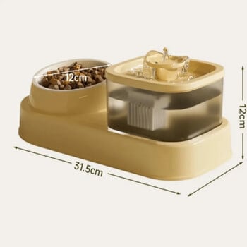 2-σε-1 κατοικίδια Σιντριβάνι νερού Auto Filter Mute Cat Drinker Bowl Τροφοδότης κατοικίδιων Recirculate Filtring Drinker για αξεσουάρ τροφοδοσίας γατών