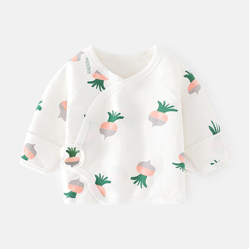 Beebitüdrukute t-särk pikkade varrukatega 100% puuvillane kevad suvi sügis talv vastsündinu riided haigla 0-3 kuud beebipoisi topid särgid