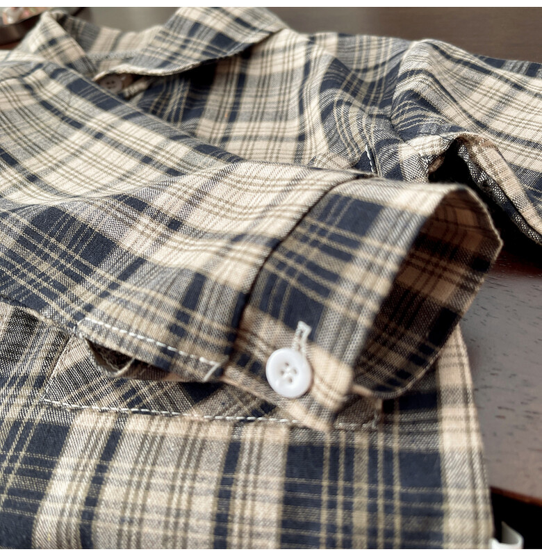 IENENS väikelaste beebisärk Õhukesed riided Kevadriided Imikutele poiste ruuduline puuvillased topid 1 2 3 4 aastane laste pikkade varrukatega särk