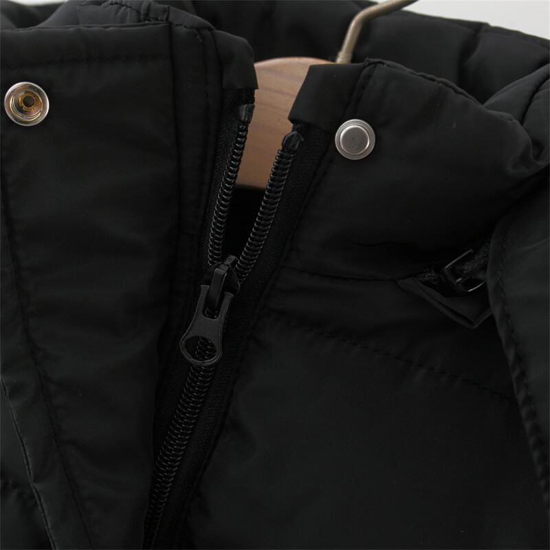 Talvine beebijope, vabaaja polsterdatud puuvillase kapuutsiga tõmblukk, igapäevane minimalistlik soe vest lastele vanuses 0-3 aastat