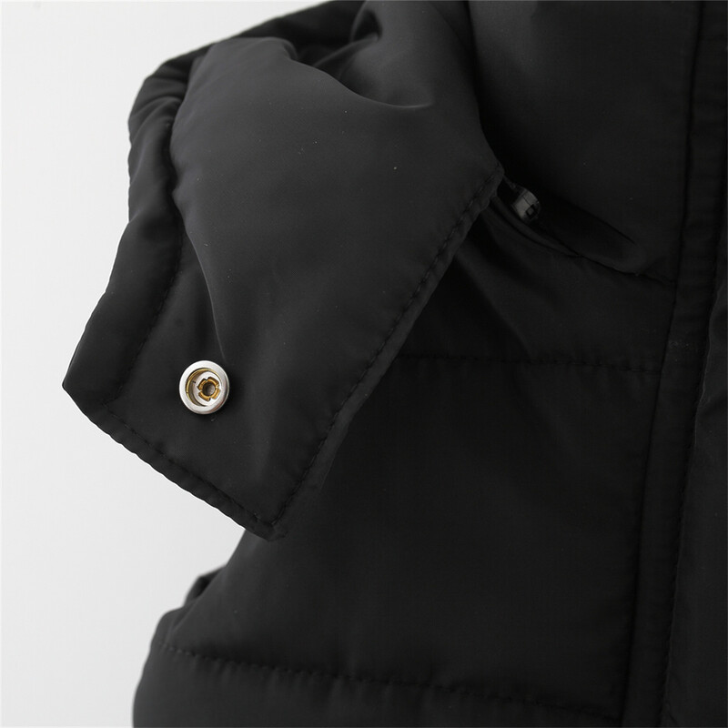 Talvine beebijope, vabaaja polsterdatud puuvillase kapuutsiga tõmblukk, igapäevane minimalistlik soe vest lastele vanuses 0-3 aastat