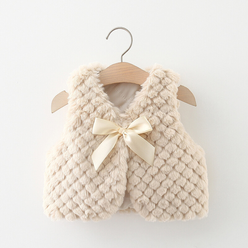 Tüdrukute sügis- ja talveriided beebitüdrukud Korea versioon karusnahast vest laste lääne stiilis paksendatud lastevest