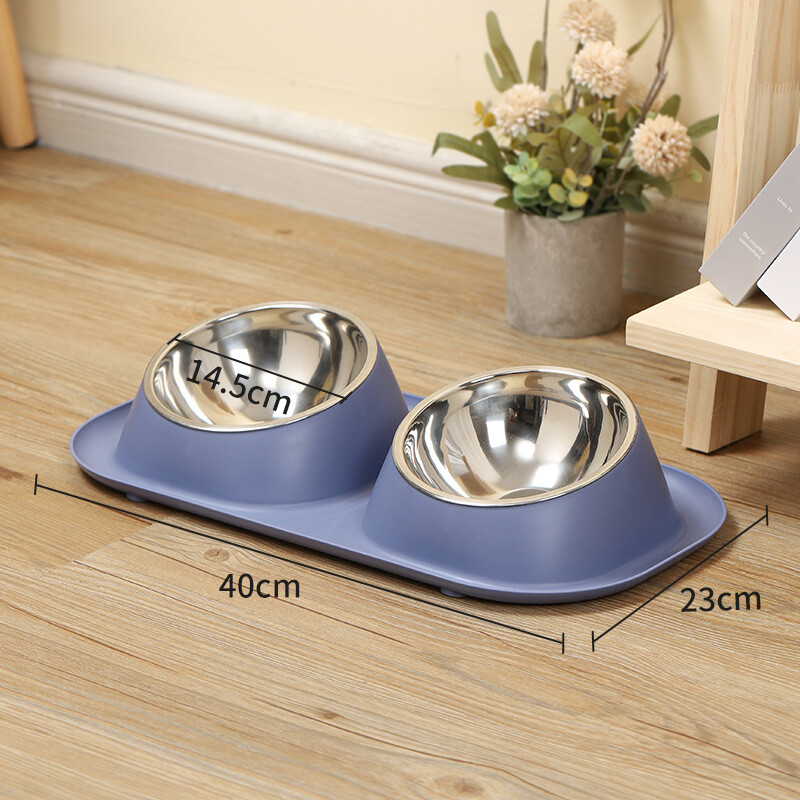 Lemmiklooma kassi kauss roostevabast terasest topelt lemmikloomade söötmiskauss ülestõstetud alus Nõukausid kassidele Koeratarvikud Söötmine Kodumasin