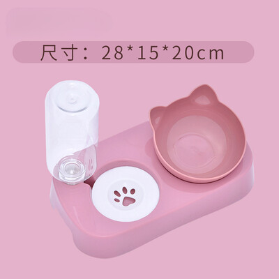 Lemmiklooma kassi kaussi automaatne söötja kolm-ühes koera kassitoidukauss purskkaevuga Topeltkauss Jooginõud Kassidele