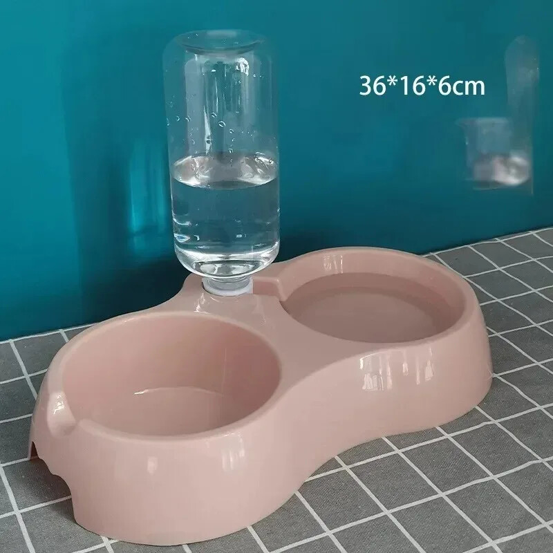 Lemmiklooma kassi kaussi automaatne söötja kolm-ühes koera kassitoidukauss purskkaevuga Topeltkauss Jooginõud Kassidele