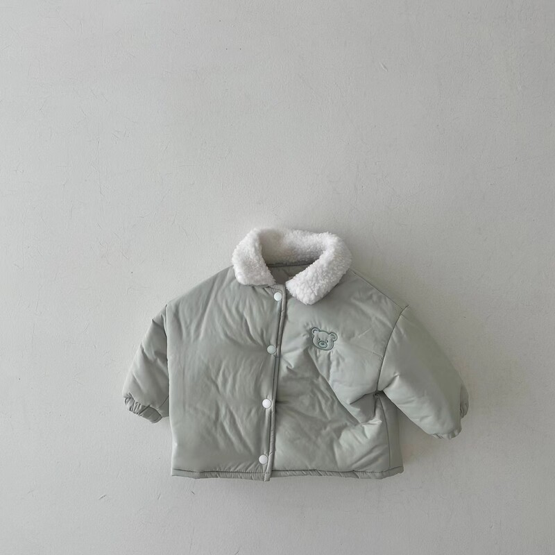 2025. aasta talv uus beebi pikkade varrukatega soe mantel imikutele, lisaks sametine paks polsterdatud jope lastele poistele armsad karumantel fliisriided