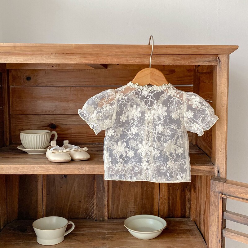 Suvine uus beebi 0-3 aastane tüdruk beebiriided armsad printsessi stiilis pitsist mullid lühikeste varrukatega ülemine peen väike mantel