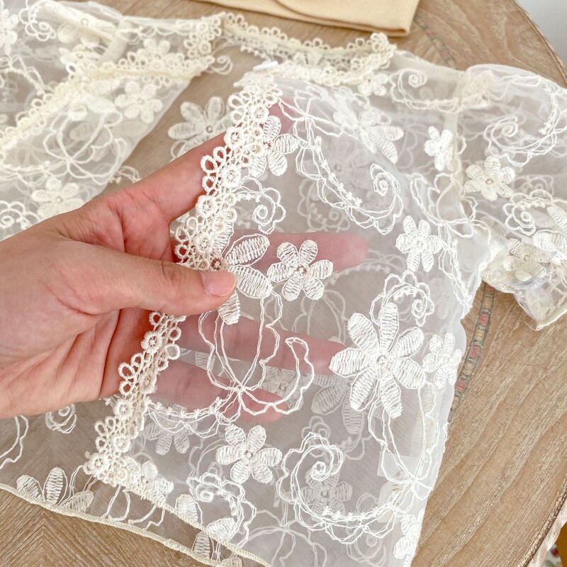 Suvine uus beebi 0-3 aastane tüdruk beebiriided armsad printsessi stiilis pitsist mullid lühikeste varrukatega ülemine peen väike mantel