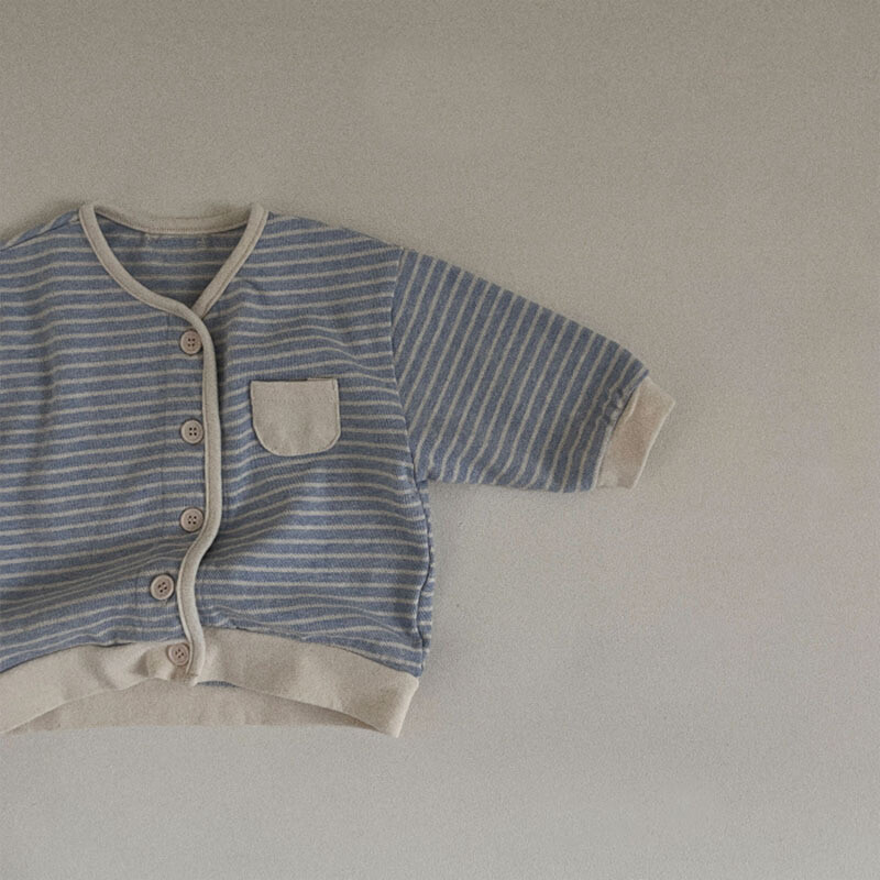 2025. aasta uus beebi vabaaja triibuline kardigan puuvillane laste pikkade varrukatega jope poistele, tüdrukutele, mantel väikelaste kevadriided