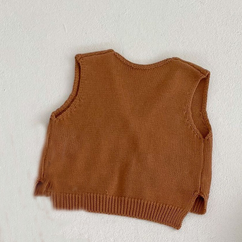 Sügis- ja kevadine uus moodne kampsun vest imikutele ja väikelastele 0-3 aastasele tüdrukule Baita kardigan puuvillane kootud tutiga lips R