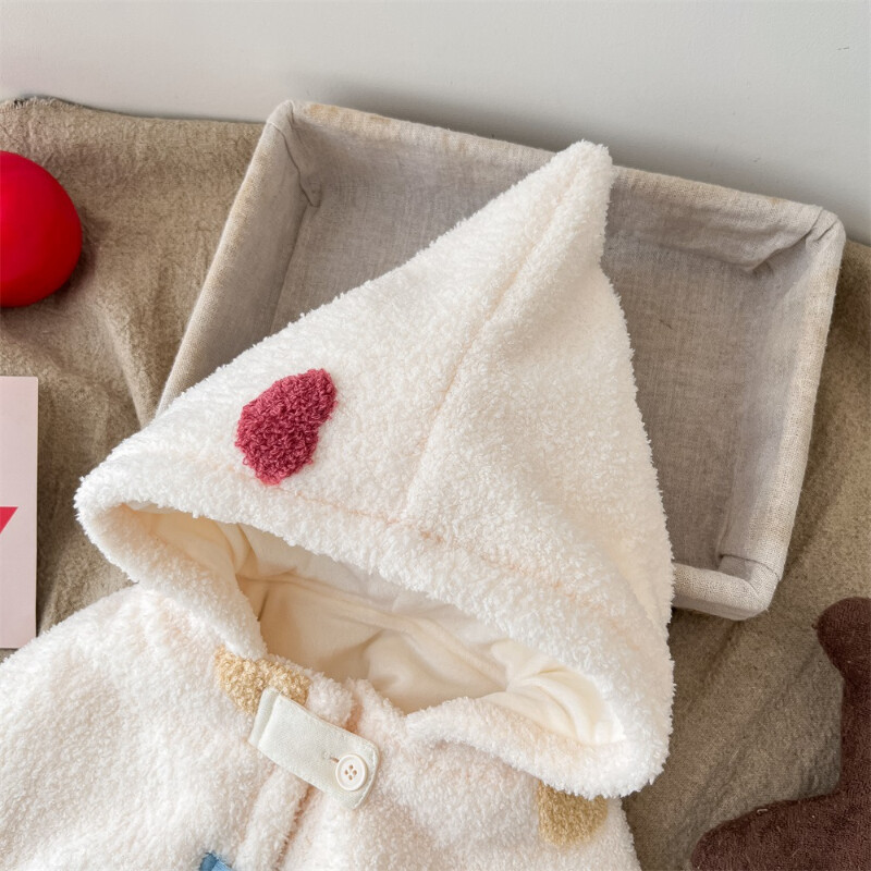 Talvine beebitüdruku riided mood mitmekülgsed armsad beebi talveriided, magusad isikupärastatud jope sametine tuulekindel mantel Mugav mantel