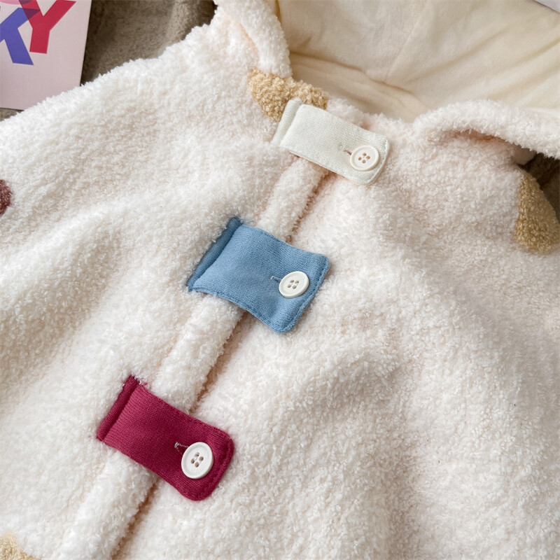 Talvine beebitüdruku riided mood mitmekülgsed armsad beebi talveriided, magusad isikupärastatud jope sametine tuulekindel mantel Mugav mantel