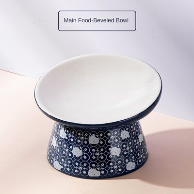 Jaapani stiilis kassikauss keraamiline topeltkauss koputusvastane toidukauss koerakauss kassi joogikauss automaatne jooginõu lemmikloomatarbed