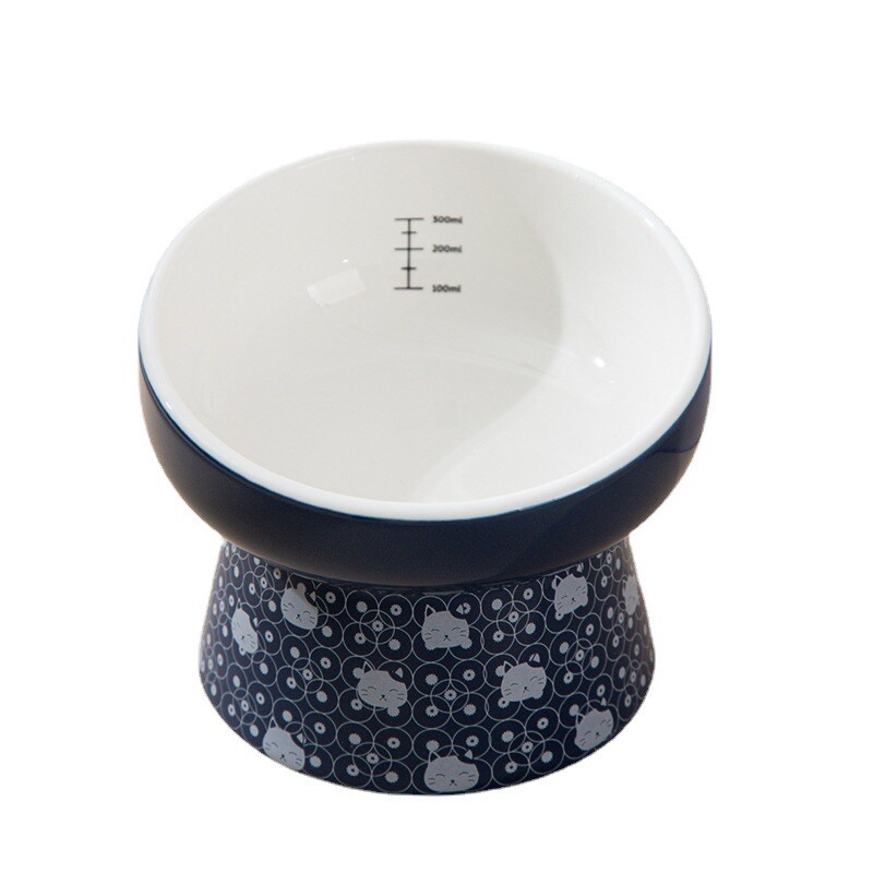 Jaapani stiilis kassikauss keraamiline topeltkauss koputusvastane toidukauss koerakauss kassi joogikauss automaatne jooginõu lemmikloomatarbed