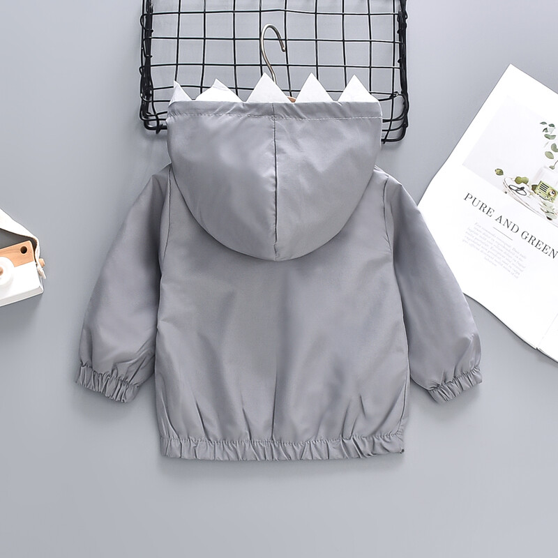 Poiste kevad- ja sügismantel Laste multikas haijope Poiste kapuutsiga pikkade varrukatega rõivad