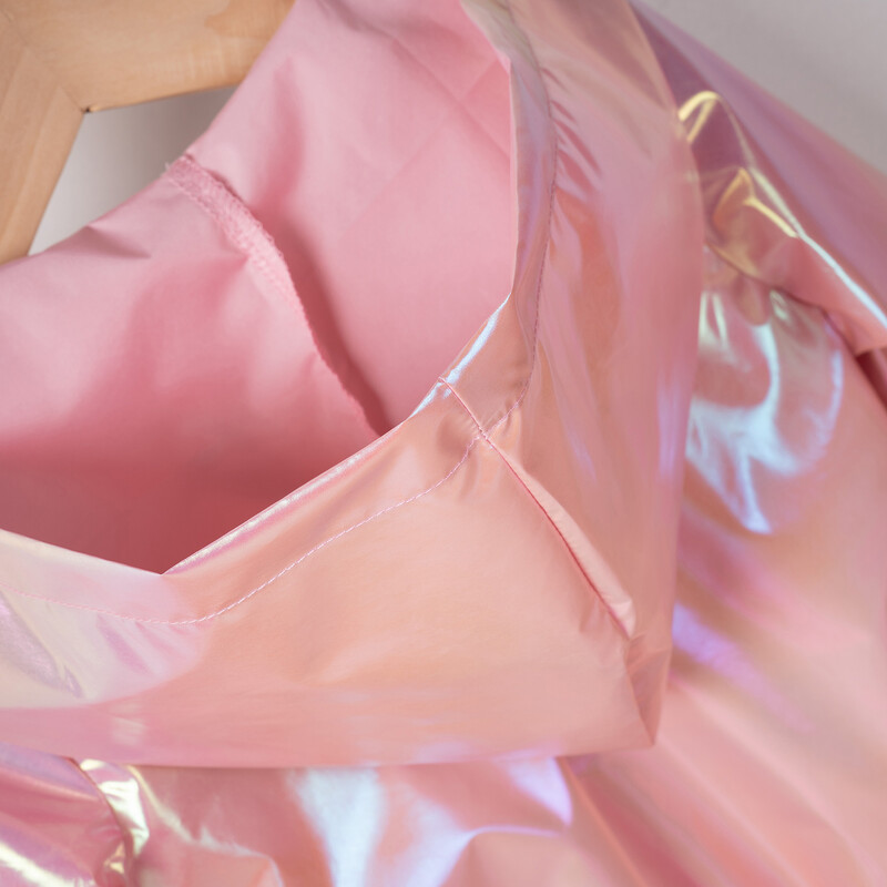 2024. aasta uus populaarne ühevärviline beebitüdruku polüestrist moekas ja mugav õhuke kapuutsiga jakk