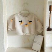 Tüdrukute riided mantel Talvine soe vastsündinu villane kampsun kirss Tikand Paksud ülerõivad imikutele 0-3 aastased pikkade varrukatega topid