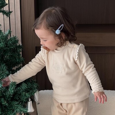 2025. aasta talvine uus beebitüdruku armas armas lilleline vest pluss sametine paks väikelapse soe varrukateta mantel tüdrukutele polsterdatud jope