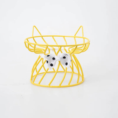 Kassikauss keraamiline kõrge jalaga kaelakaitsega toidukauss, madala suuga suure kaliibriga lemmikloomatoidukauss