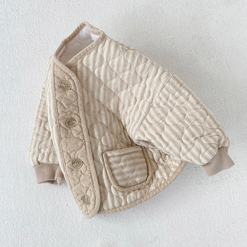 2023. aasta uued sügismantlid ja jakid väikelaste lastetopid Retro-rombi lainemustriga laste jope mantel Tüdrukute välirõivad 0–3a