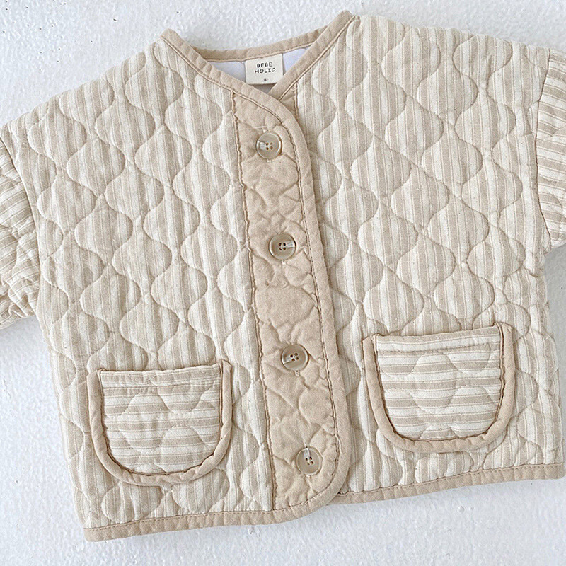 2023. aasta uued sügismantlid ja jakid väikelaste lastetopid Retro-rombi lainemustriga laste jope mantel Tüdrukute välirõivad 0–3a