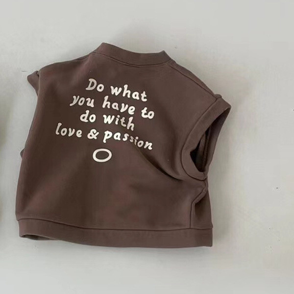 2025. aasta uus beebi varrukateta vest jakk Moodne vastsündinu kirjatrükiga vest mantel Puuvillane väikelaste topid poiste tüdrukute riided 0-24M