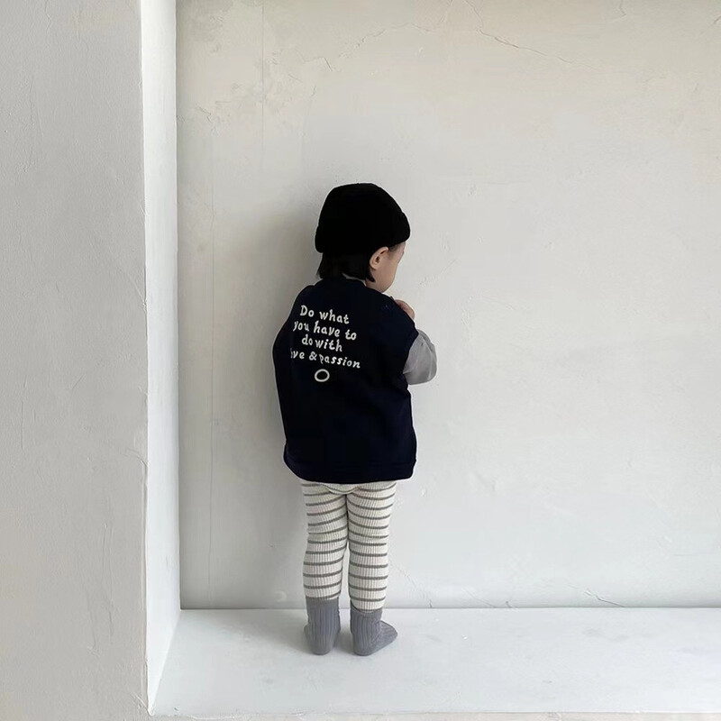 2025. aasta uus beebi varrukateta vest jakk Moodne vastsündinu kirjatrükiga vest mantel Puuvillane väikelaste topid poiste tüdrukute riided 0-24M