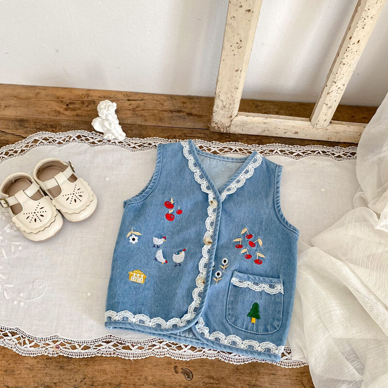 Sügise uued beebiriided, 0-4 aastane emane beebi, pitsiga tikitud vest teksatops