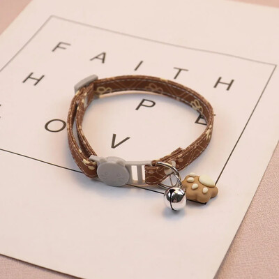 Armas kaelarihm koos kellukesega väikestele koertele Kutsikas, kassipoeg Asjad Aksessuaarid Reguleeritava jalajäljega kassi lahtikäiv kaelarihm