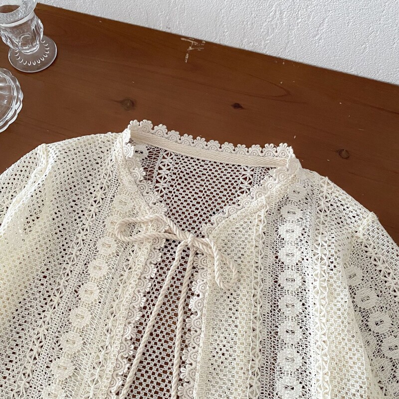 Kid Girl ühevärviline konditsioneeriga särk 0-5T Suvine Korea Laste Tüdrukute Kardigan Pits Õõnes Väikelapse Tüdrukutele Õhuke Päikesekaitsetoode