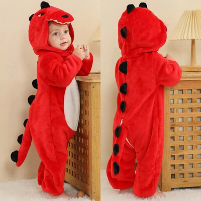 Beebi Loomade Pidžaamad Vastsündinutele Poistele Tüdrukutele Stitch Kombinesoonid Lastele Panda Tiiger Leopard Magamisriided Lastele Flanell Kigurumi