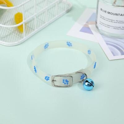 Helendav kassikaelakee helendav väike koer kassi kaelarihm kadumisevastane fluorestseeruv silikoonist kassikellarihm kaelasõrmus Lemmikkasside tarvikud