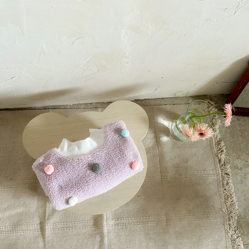 0-3Y téli baba lány pulóver újszülött baba ruházat baba lány berber polár pulóver Hajlabda felső vastag lány ruhák meleg