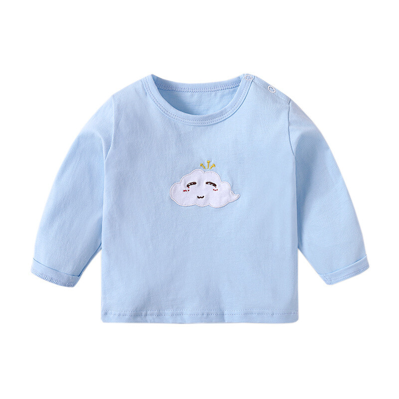 Zēniem Zēniem T-krekli ar garām piedurknēm Rudens Mazi Bērni Meitenes Masīvas kokvilnas apakškrekls Lāča apdruka Jaundzimušo zīdaiņu meiteņu t-krekli