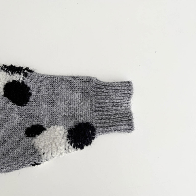 Baba alkalmi pulóver lányoknak fiúknak Ruhák 2023 ősz tél új baba divat kötött rajzfilm Panda hosszú ujjú pulóver felsők