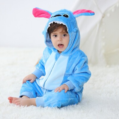 Kigurumi Stitch egyszarvú pizsama baba nyúl páncélja újszülött állat pólós lány fiúknak anime cosplay jelmez karácsonyi bulira