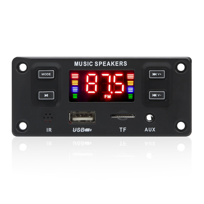 12V ar jaudas pastiprinātāju 2*30W Bluetooth dekodera plates krāsu ekrāns ar bezzudumu zvanu ierakstīšanas mātesplati ar Bluetooth JX-Y07