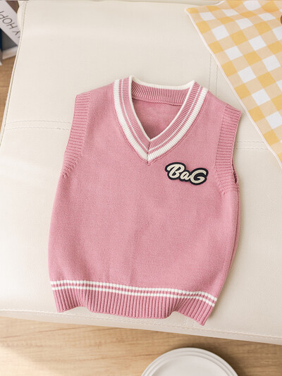 Φθινοπωρινό χειμωνιάτικο μωρό πλεκτό γιλέκο παιδικό πουλόβερ για αγόρια Πουλόβερ με λαιμόκοψη νήπιο κορίτσι casual πανωφόρι νέο στυλ