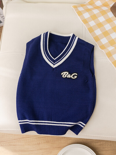 Φθινοπωρινό χειμωνιάτικο μωρό πλεκτό γιλέκο παιδικό πουλόβερ για αγόρια Πουλόβερ με λαιμόκοψη νήπιο κορίτσι casual πανωφόρι νέο στυλ