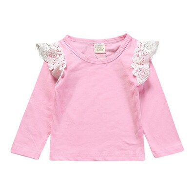 Mazuļu meiteņu T-krekls ar garām piedurknēm.