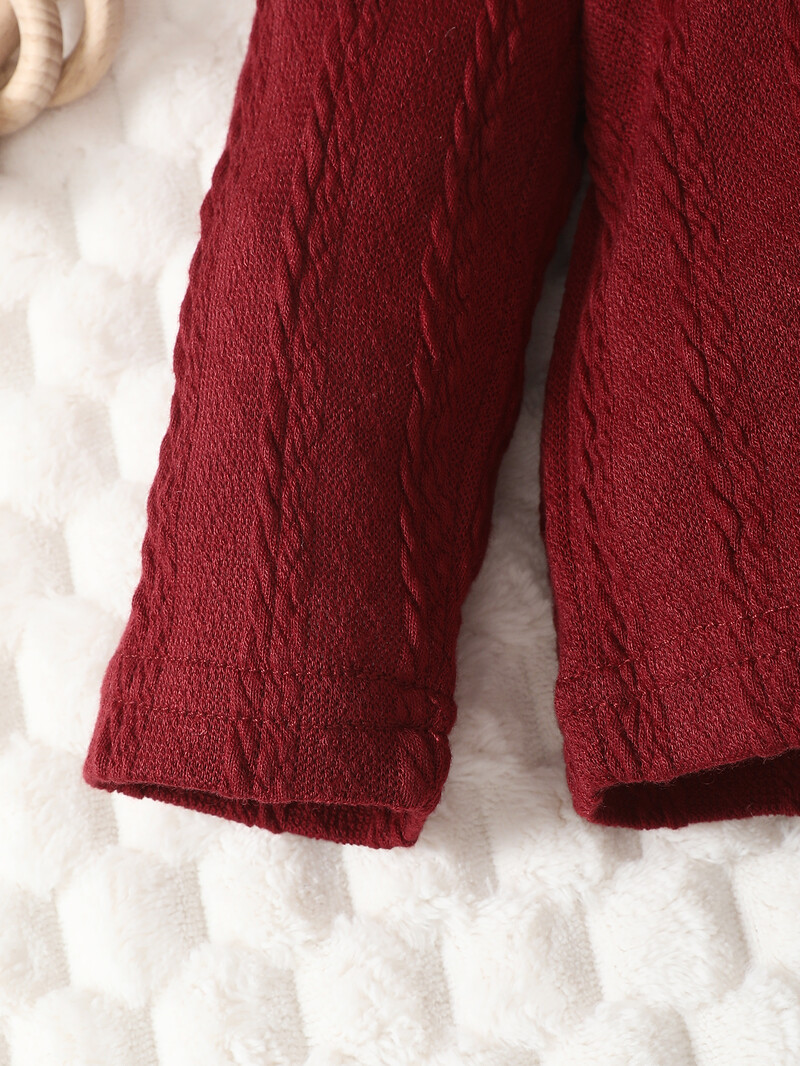 Divatos őszi és téli stílusú férfi baba egyszínű alaping magas nyakú és hosszú ujjú felső férfi gyermekekkel