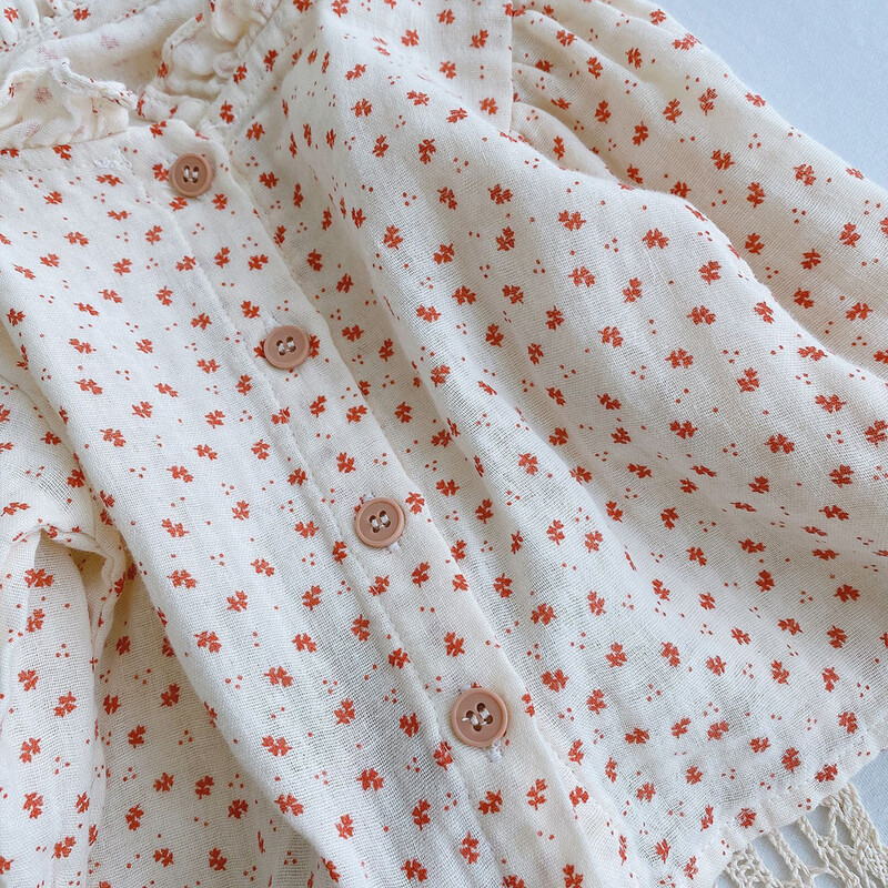 Zīdaiņu jaundzimušo meiteņu blūzes ar ziediem kokvilnas mīkstās bērnu krekli 6M-3T Toddler Drēbes Meiteņu zīdaiņu blūzes ar garām piedurknēm