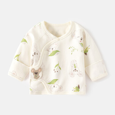 Mazuļu meiteņu T krekls ar garām piedurknēm Kokvilnas pavasara rudens ziemas dzīvnieku apdrukas slimnīcas jaundzimušo apģērbs 0-3 mēn.