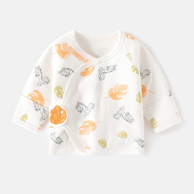 Mazuļu meiteņu T krekls ar garām piedurknēm Kokvilnas pavasara rudens ziemas dzīvnieku apdrukas slimnīcas jaundzimušo apģērbs 0-3 mēn.