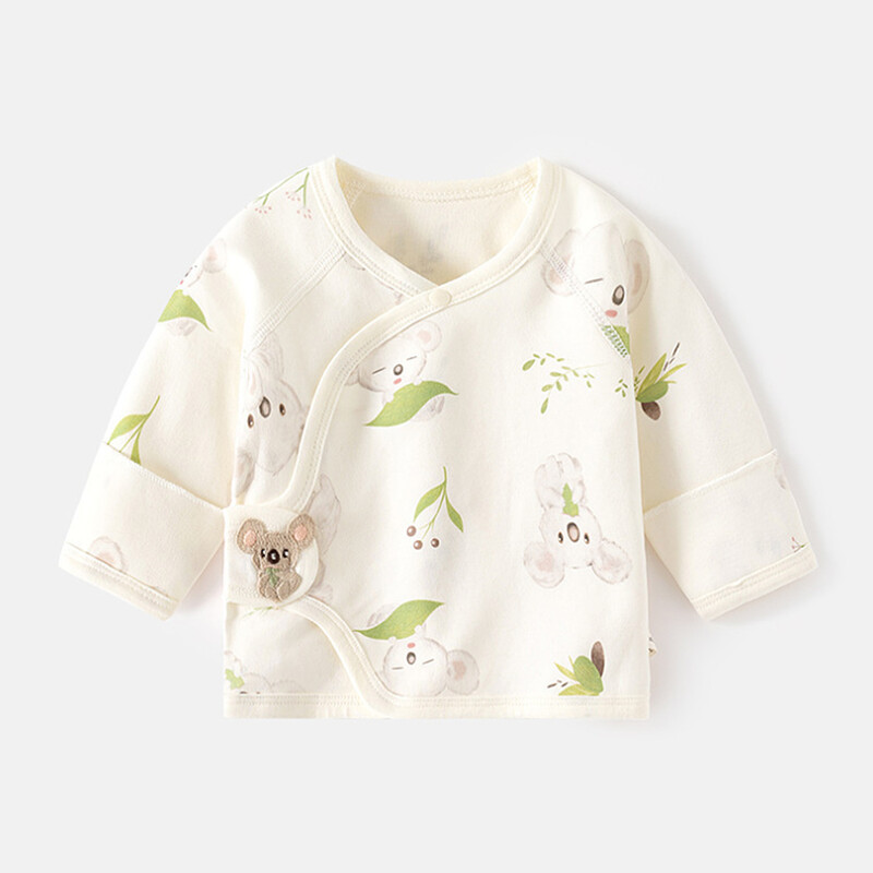 Mazuļu meiteņu T krekls ar garām piedurknēm Kokvilnas pavasara rudens ziemas dzīvnieku apdrukas slimnīcas jaundzimušo apģērbs 0-3 mēn.