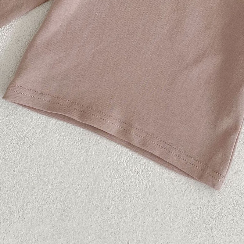 Jauns rudens apģērbs mazulim, 0-3 gadus vecas meitenītes lelles kakla pamatne krekls daudzpusīgs t-krekls ar garām piedurknēm