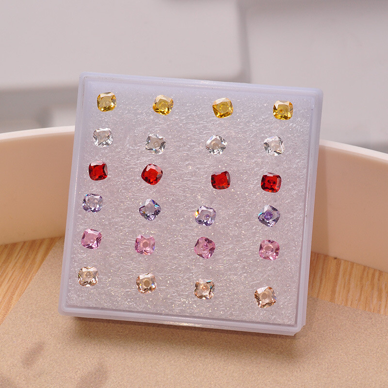 Viieharulised tähega kõrvarõngad värvilised tsirkoon kõrvarõngad super välk vaigust kristallist tüdruk tudeng kõrvaaugu ehted naine